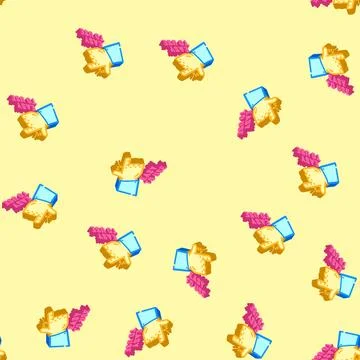 Easy use isometric icon seamless pattern Stock-Illustration