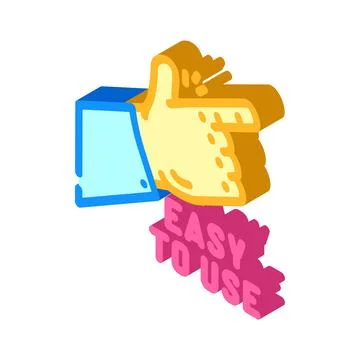 Easy use isometric icon vector illustration Stock Illustration