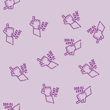 Easy use line vector seamless pattern Stock-Illustration