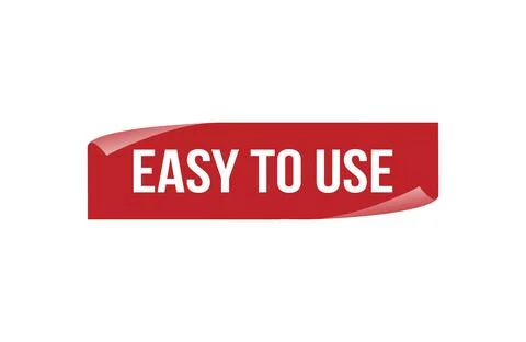 Easy to use red ribbon label banner. Open available now sign or easy to use.. Stock Illustration