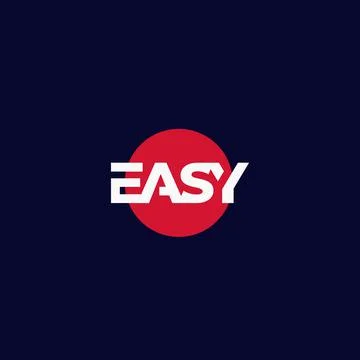Easy vector logo, minimal design Stock Illustration
