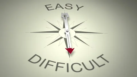 Easy Versus Difficult Arrow 3D Animation Stock Footage 281053892