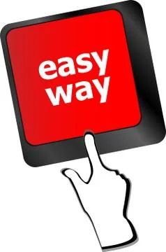 Easy way button on the keyboard close-up Stock Illustration