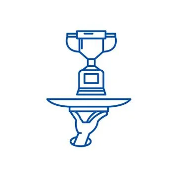 Easy win line icon concept. Easy win flat vector symbol, sign, outline Stock Illustration