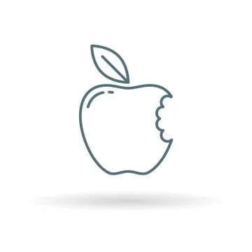 Eat apple icon Stock Illustration