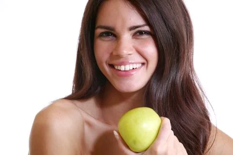 Eat apple Stock Photos