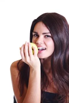 Eat apple Stock Photos