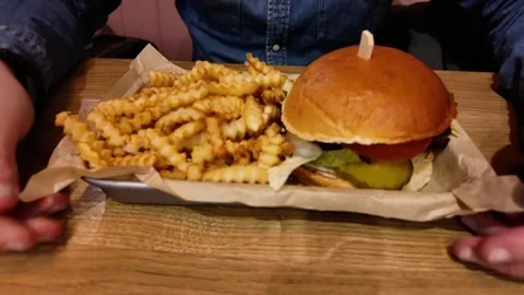 Eat burger Stock Footage 300853032