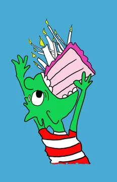 Eat Cake Stock Illustration