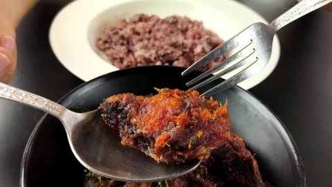 Eat catfish Stock Footage 320756607