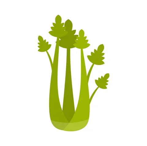 Eat celery icon flat isolated vector Illustrazione stock