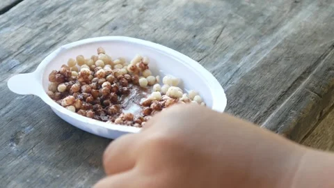 Eat chocolate Stock Footage 309582862