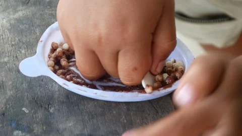 Eat chocolate Stock Footage 309582884