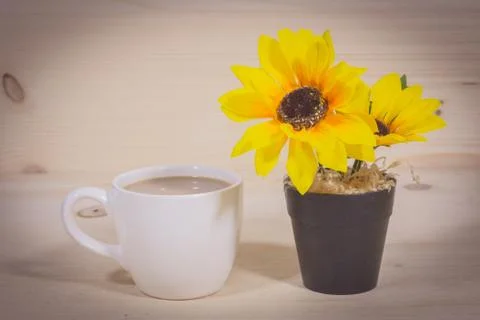 Eat coffee with a break Stock Photos