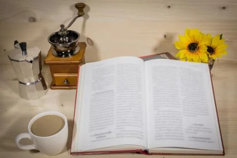 Eat coffee with a break Stock Photos