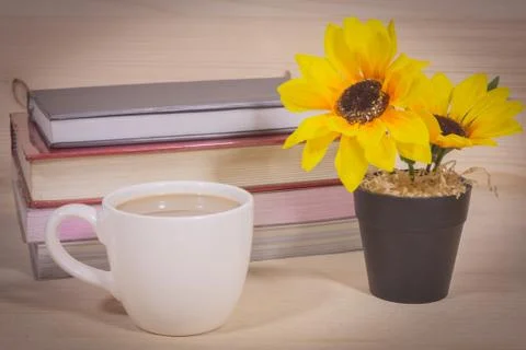 Eat coffee with a break Stock Photos