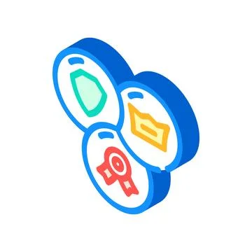 Eat expertise authoritativeness trustworthiness isometric icon vector Stock Illustration