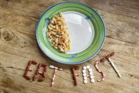 Eat fast diet with weight control and rapid weight loss concept Stock Photos