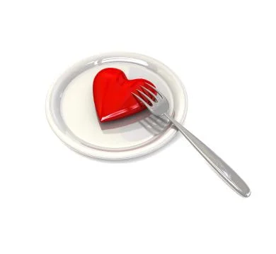 Eat heart Stock Illustration