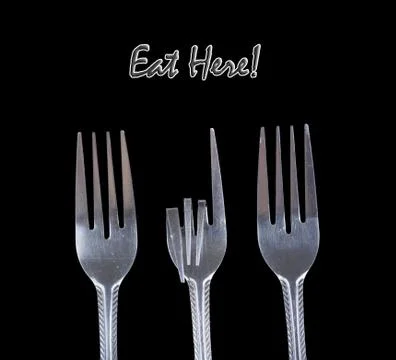 Eat here. Stock Photos