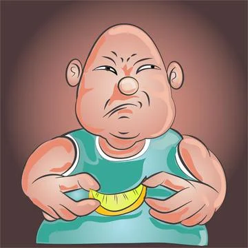 Eat A Lemon Cartoon Character Vector Illustration Stock Illustration