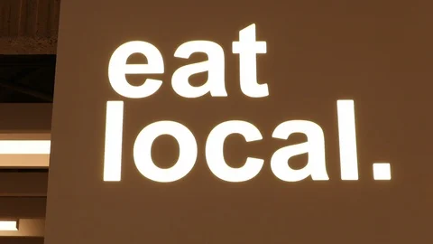 Eat Local Sign Vídeos de archivo 127240943
