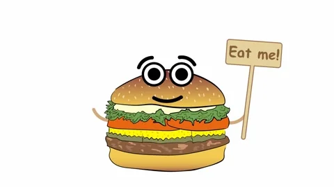 Eat me cheeseburger Stock Footage 98301014