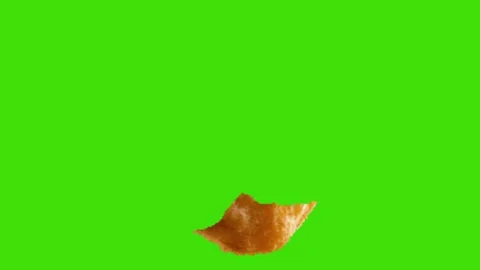 Eat nugget on green background 動画素材 329970052