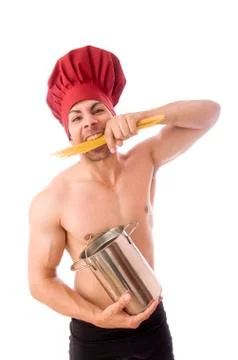 Eat pasta Stock Photos