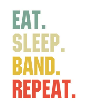 Eat Sleep Band Repeat Stock Illustration