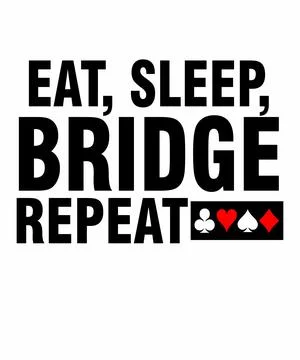 Eat, Sleep, Bridge, Repeat Stock Illustration