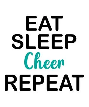 Eat Sleep Cheer Repeat Stock Illustration
