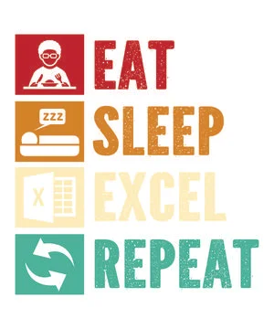 Eat Sleep Excel Repeat Stock Illustration