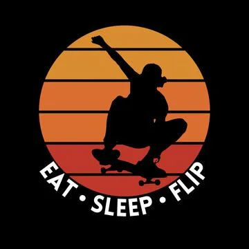 Eat sleep flip Stock Illustration