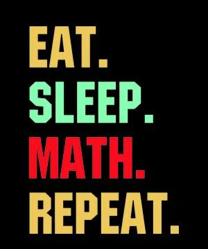 Eat Sleep Math Repeat Stock Illustration