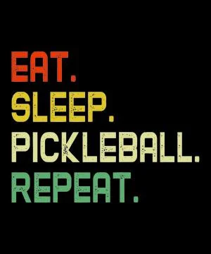 Eat Sleep Pickleball Repeat Stock Illustration