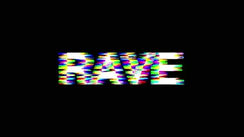 Eat, sleep, rave, repeat - seamless text with glitch effect Stock Footage 130179010