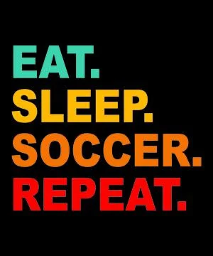 Eat Sleep Soccer Repeat Stock Illustration