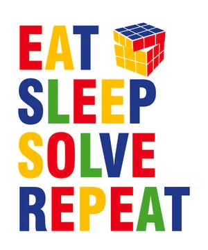 Eat sleep solve repeat Stock Illustration