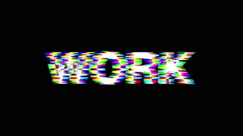 Eat, sleep, work, repeat - seamless text with glitch effect Stock Footage 130179014