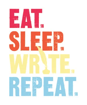 Eat sleep write repeat Stock Illustration