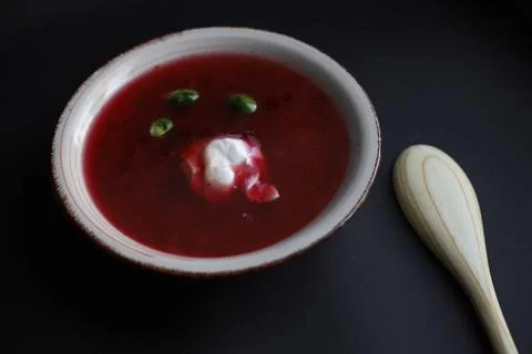 Eat soup Stock Photos