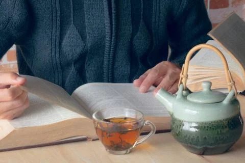 Eat tea at Reading Stock Photos