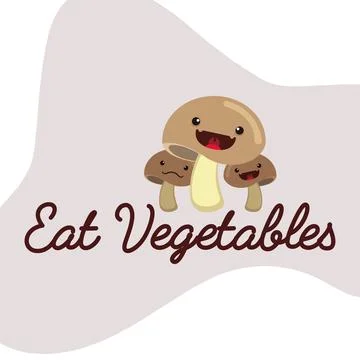 Eat vegetable poster Vector Stock Illustration