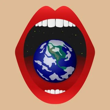 Eat the world Stock Illustration
