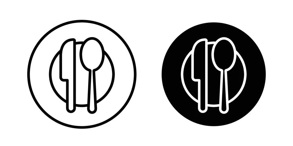 Eatery icon design. Simple Vector illustrations.. Stock Illustration