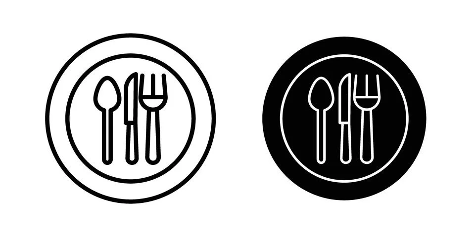 Eatery icon set. Vector EPS 10 Stock Illustration