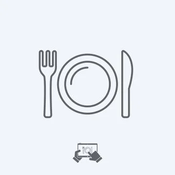 Eatery icon - Thin series Stock Illustration