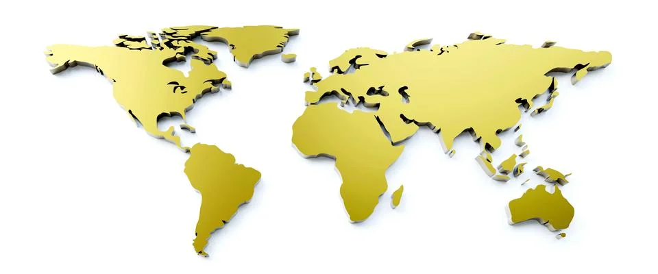 Eath Map 3d Stock Illustration