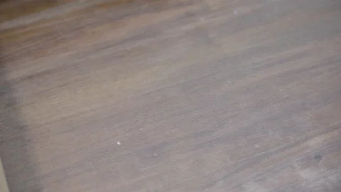 Eather working workshop, man stretches and caresses the leather Stock Footage 132341219